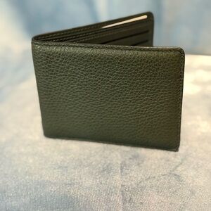 Bosca Dark Green Leather Card Holder